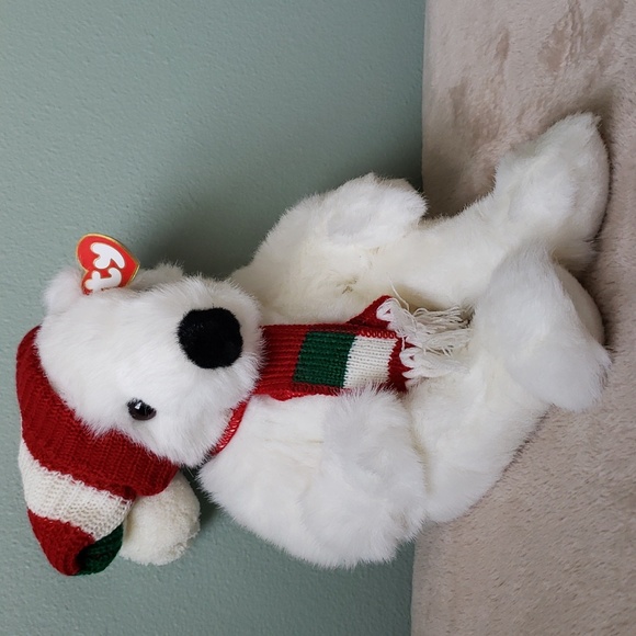 NWT Holiday Bear 🐻 Ty Vintage Classic Plush 🐻 5700 Collectible Toy PVC pellets - Picture 1 of 10